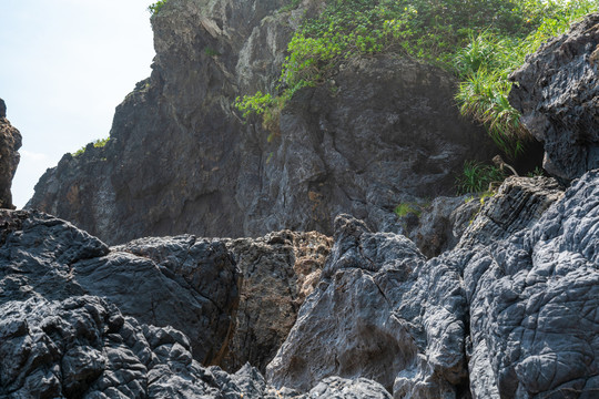 海南博鳌正门海山钦湾礁石