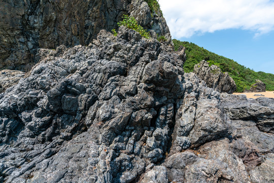 海南博鳌正门海山钦湾礁石