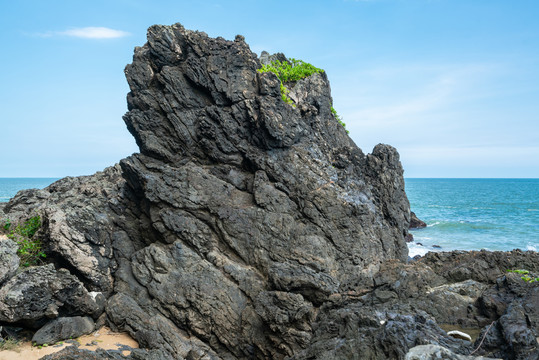 海南博鳌正门海山钦湾礁石