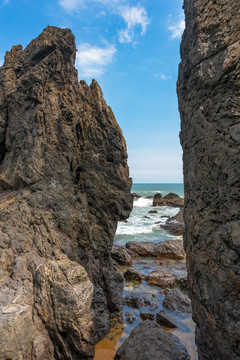 海南博鳌正门海山钦湾礁石