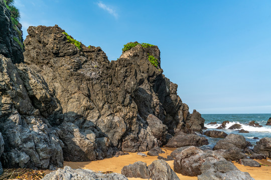 海南博鳌正门海山钦湾礁石