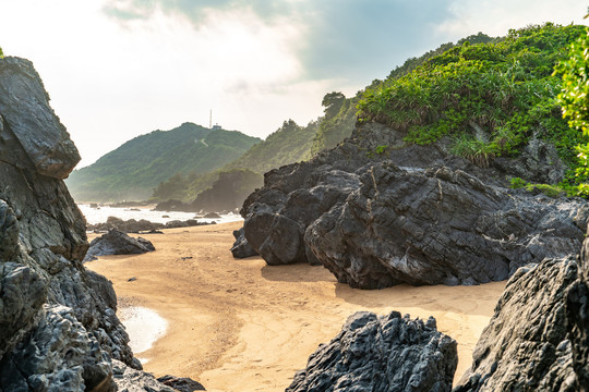 海南博鳌正门海山钦湾礁石