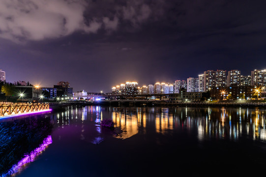 中国长春伊通河夜景