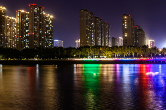 中国长春伊通河夜景