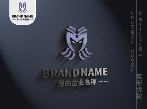 可爱章鱼logo吉祥物标志设计