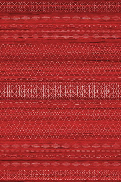 红色摩洛哥简约地毯