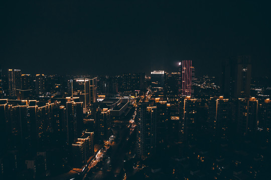 南海万达广场楼顶夜景