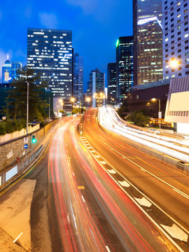 香港街道夜景