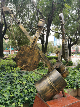 民族乐器雕塑