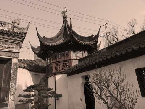 上海城隍庙豫园老建筑