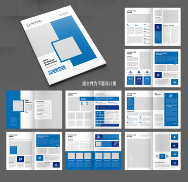 蓝色企业画册公司画册