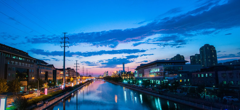 通惠河夜景全景