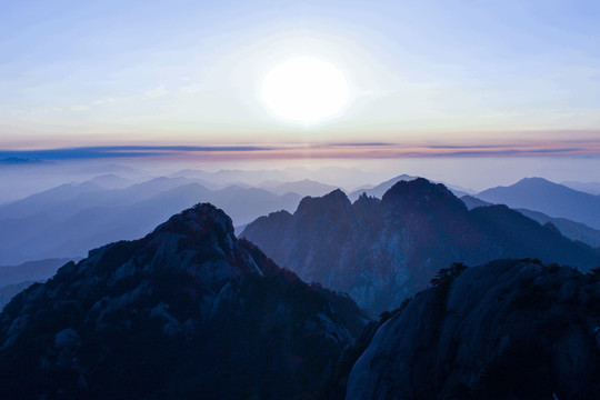 水墨黄山