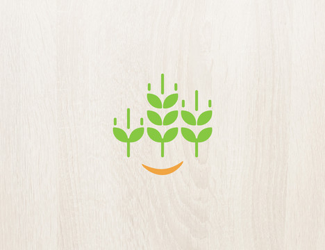 logo标志商标字体设计小麦