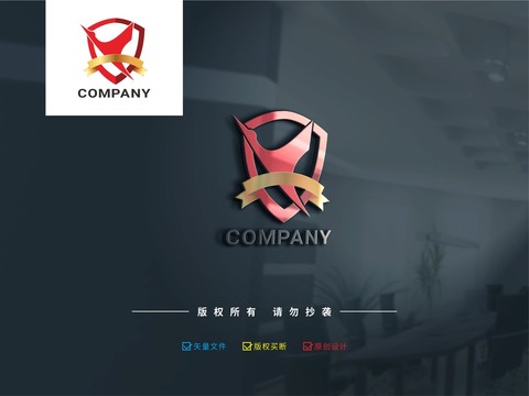 飞鸟盾形LOGO