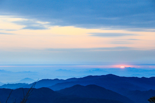 黄山晚霞