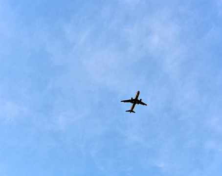 天空中的飞机