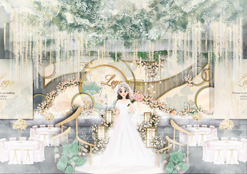 新中式婚礼设计效果图