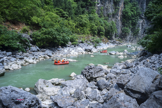 巴中诺水河景区漂流