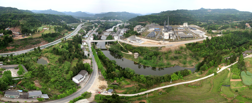 巴中驷马道路航拍