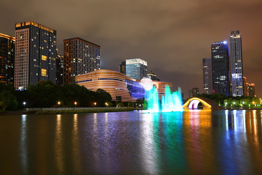 杭州低碳科技馆夜景