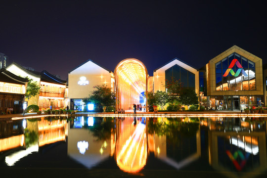 杭州梦想小镇夜景
