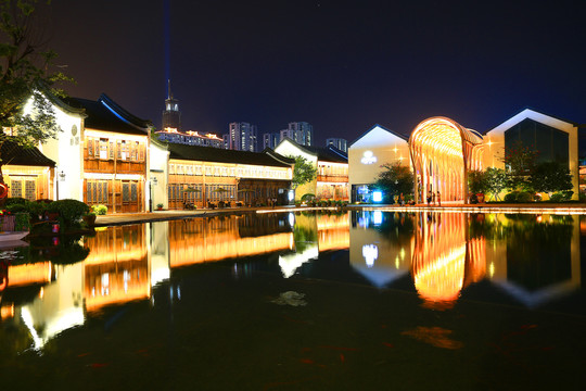 杭州梦想小镇夜景