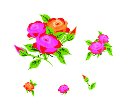 矢量玫瑰花