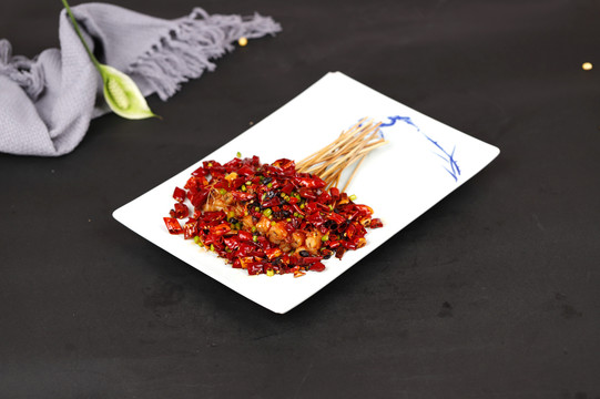 香辣串烧虾