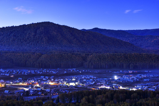 禾木村夜景