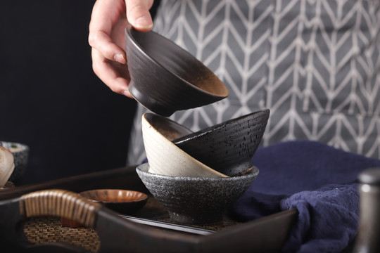 日式陶瓷拉面碗
