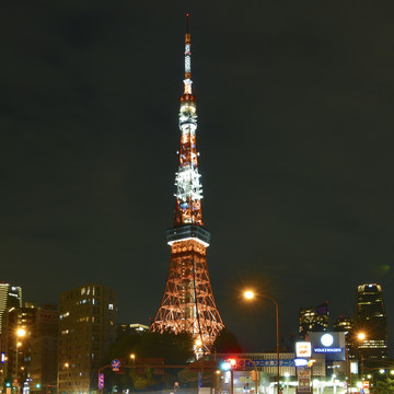 日本东京塔的夜景