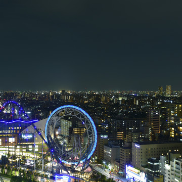 日本东京的文京区夜景