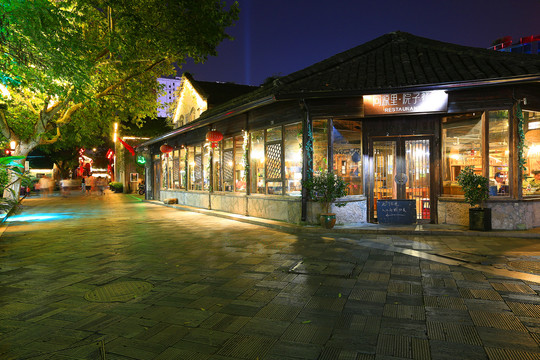 杭州老街夜景
