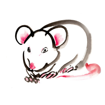 生肖动物机灵的鼠