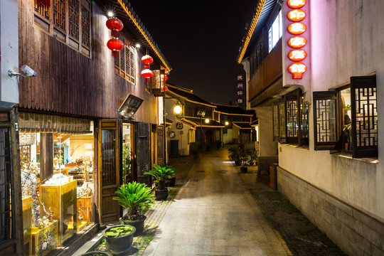 苏州山塘街夜景