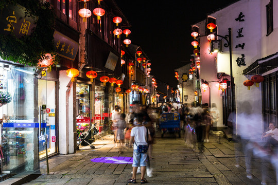 苏州山塘街夜景