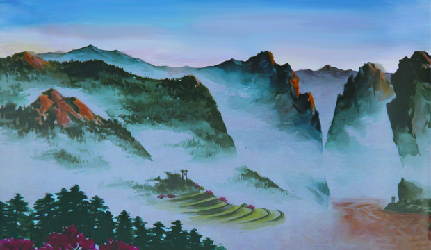 山水景