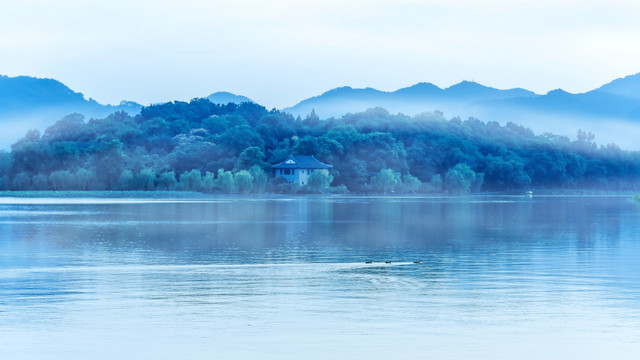 杭州西湖风光孤山公园