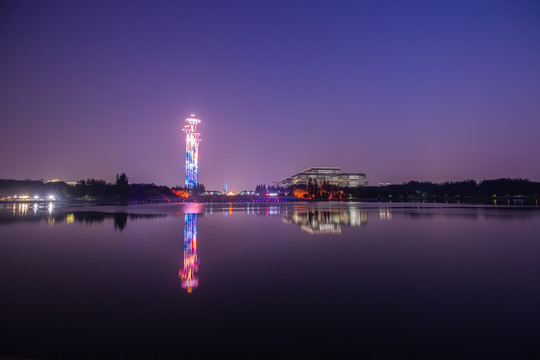 北京奥林匹克森林公园夜景