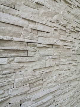 白色文化石墙壁