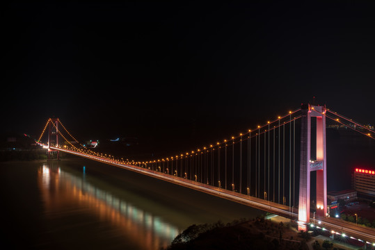 宜昌长江公路大桥夜景