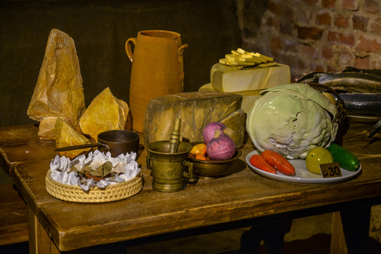 中世纪欧洲食品模型