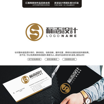 S字母LOGO原创手绘标志金融