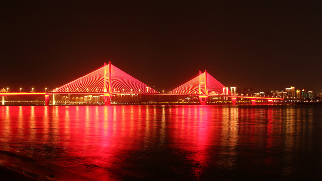 武汉长江二桥夜景
