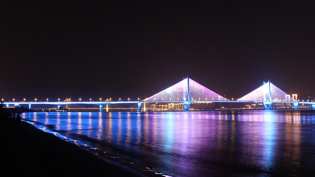 武汉长江二桥夜景
