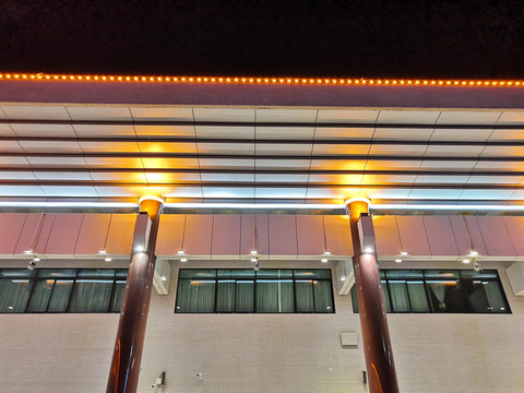 拱北口岸建筑灯光