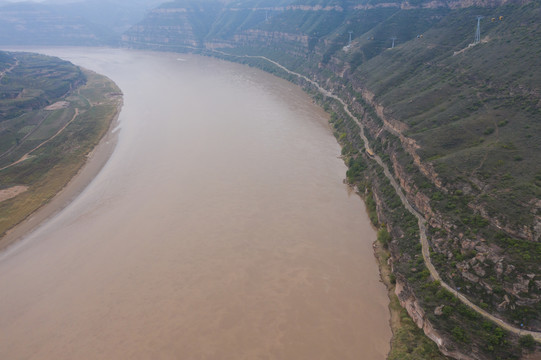 航拍黄河清水湾乾坤湾