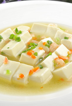 鸡汁虾仁豆腐