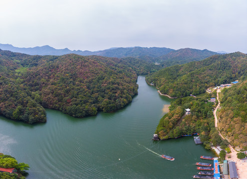 武汉木兰天池风景区航拍风光